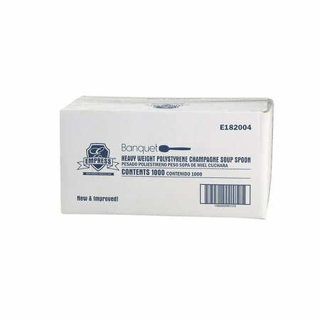 EMPRESS Heavy Weight Soupspoon Polystyrene Champagne Dense Pack, 1000PK E182004